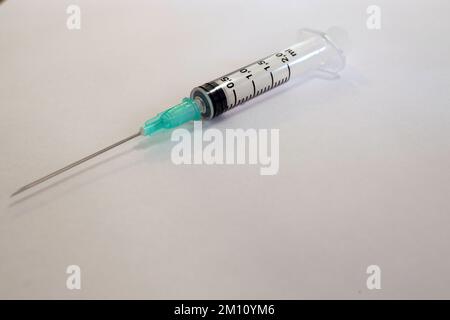 injection needle and ampoule for injection on white background Stock ...