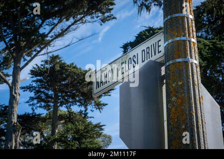 San Francisco, CA, USA - November 06, 2022 - Nancy Pelosi Drive in Golden Gate Stock Photo