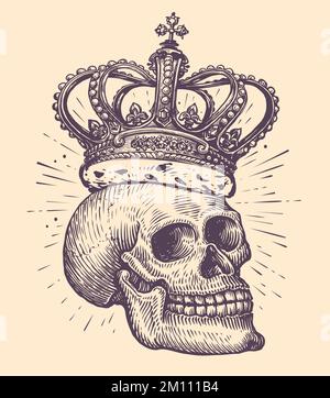 Royal King Crown Vintage Retro Style Illustration Stock Vector Image ...