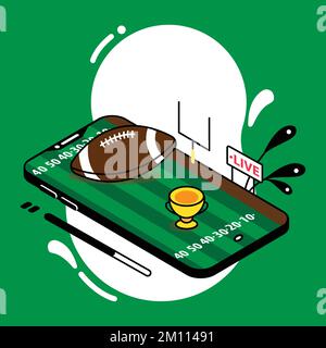 Digital Football Vector Modern American Football field on Digital Technology Background,vector ...