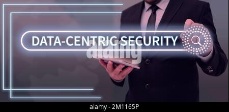Inspiration showing sign Data Centric Security. Word for involves the retrieved values from the database by the web Stock Photo