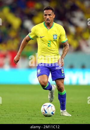 Brazil's Danilo in action during the FIFA World Cup Quarter-Final match at the Education City Stadium in Al Rayyan, Qatar. Picture date: Friday December 9, 2022. Stock Photo