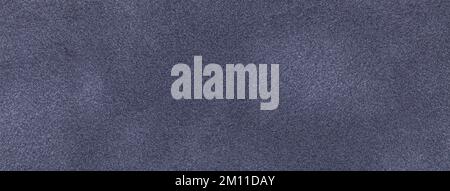 Background of dark gray suede fabric closeup. Velvet matt texture of blue nubuck textile. Stock Photo