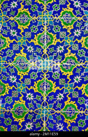 Ottoman Handmade Tiles with floral patterns. Stock Photo