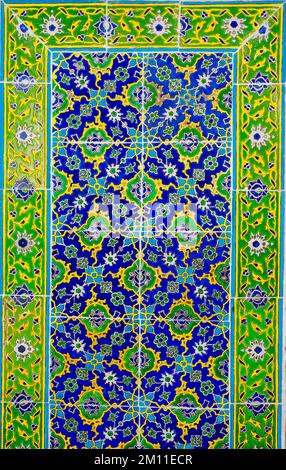 Colorful Ottoman Tiles in Topkapi Palace, Istanbul. Stock Photo