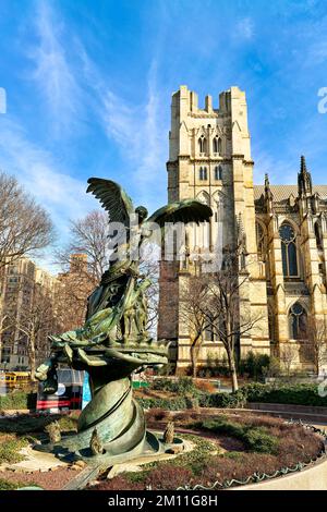 New York. Manhattan. United States. The Cathedral of St. John the Divine Stock Photo