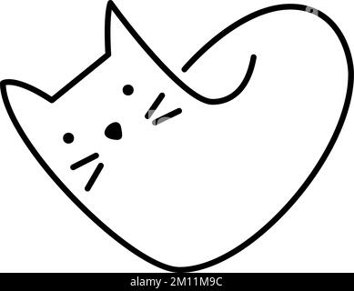 Cat Icon icon minimal isolated white minimalistic kitty Stock Vector by  ©moleks 111406994