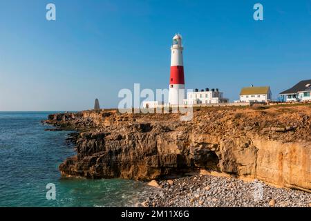 England, Dorset, Weymouth, Portland Bill, Portland Bill Lighthouse Stock Photo