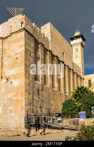 Cave of the Patriarchs in Hebron, Palestine. According to tradition Abraham and other patriarchs and their wives were buried here. Stock Photo