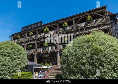 The Dickens Inn Pub, St Katharine Docks Marina, Tower Hamlets, London, England Stock Photo