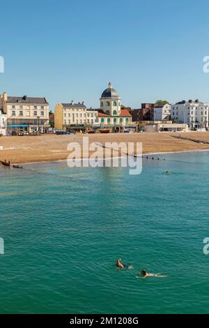 England, West Sussex, Worthing, Seafront Skyline Stock Photo