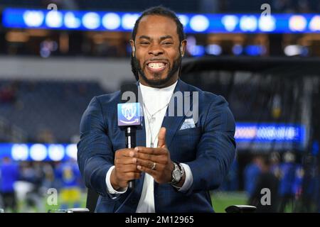 Inglewood, United States. 08th Dec, 2022. Thursday Night Football on   Prime broadcaster Tony Gonzalez during an NFL game on Thursday, Dec. 8, 2022,  in Inglewood, Calif. (Dylan Stewart/Image of Sport) Photo