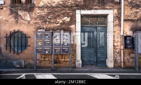 Mailbox in Viols le Fort. Stock Photo