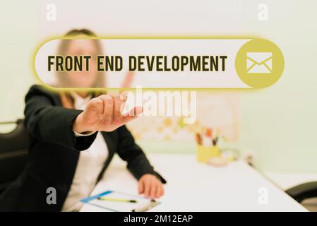 Text showing inspiration Front End Development. Internet Concept Altering data to graphical interface for user to view Stock Photo
