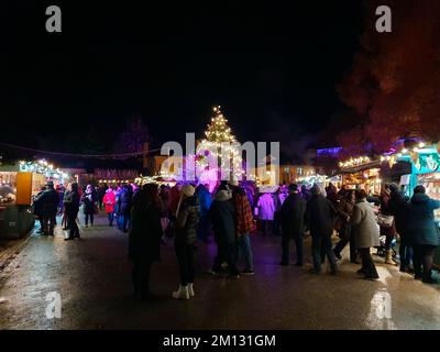 Christmas Market at Hellbrunn Palace, Hellbrunn Advent Magic Stock Photo