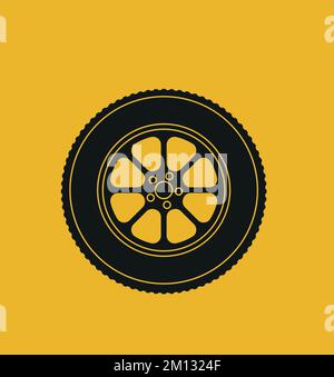 Car tire icon background vector illustration. Flat vector illustration template. Eps 10 Stock Vector