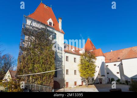 Orth an der Donau, Schloss Orth Castle in Donau, Lower Austria, Austria Stock Photo