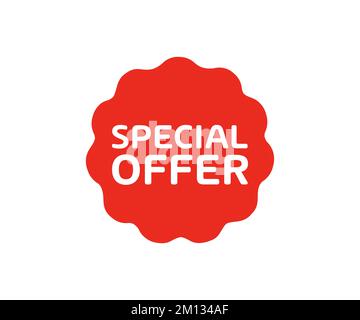 Special offer, Special Offer Rubber Stamp logo design. Special Offer Tag Red. Sale Icon.  Advertising Discounts symbol. Special offer badge. Stock Vector