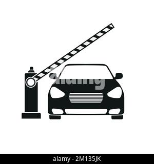 Car and parking security barrier gate vector icon eps 10 Stock Vector