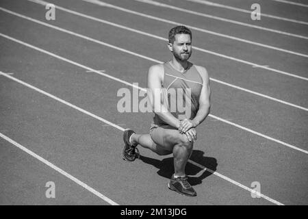 Always in good shape. coach dressed in sport clothes. muscular woman in  training pumping up muscles of hands. girl use barbell blue background.  girl doing triceps exercise with dumbbell in the gym Stock Photo - Alamy
