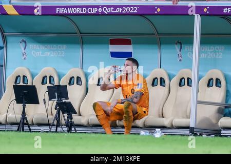 AL DAAYEN, QATAR - DECEMBER 10: Wout Weghorst of the Netherlands is disappointed about the lose during the FIFA World Cup - Quarter-final match between Netherlands and Argentina at Lusail Stadium on December 10, 2022 in Al Daayen, Qatar (Photo by Henk Jan Dijks/ Orange Pictures) Credit: Orange Pics BV/Alamy Live News Stock Photo