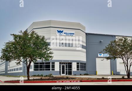 Houston, Texas USA 11-24-2022: Williams Valve Corp. building exterior in Houston, TX. Heavy duty valve manufacturing business founded in 1918. Stock Photo