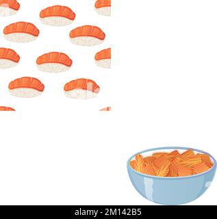 Korean Kimchi dish in a bowl. Asian food illustration isolated on white in cartoon style Stock Vector