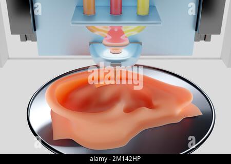 3D printing of an ear prosthesis, illustration Stock Photo - Alamy