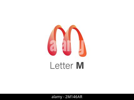 Letter M logo icon design template elements Stock Vector