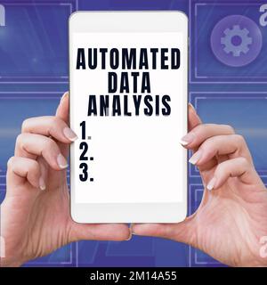 Sign displaying Automated Data Analysis. Business concept Artificial intelligence and deep learning technology Stock Photo