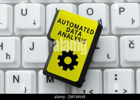 Handwriting text Automated Data Analysis. Internet Concept Artificial intelligence and deep learning technology Stock Photo