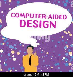 Writing displaying text Computer Aided Design. Business approach CAD industrial designing by using electronic devices Stock Photo