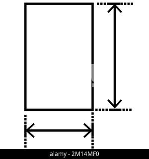 Height measurement symbol icon Stock Photo - Alamy