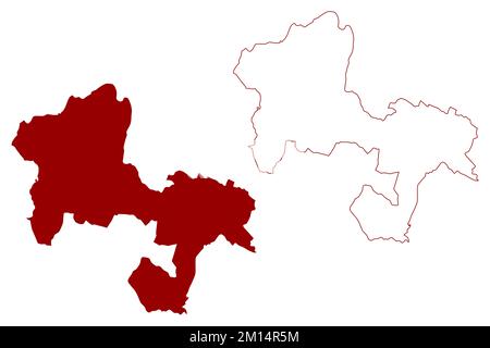 Royal borough, unitary authority area ofWindsor and Maidenhead (United Kingdom of Great Britain and Northern Ireland, ceremonial county Berkshire, Ber Stock Vector