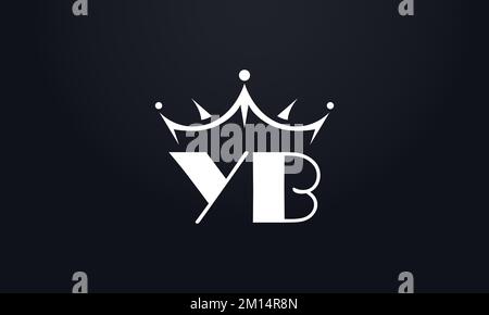 King crown logo design vector and extra bold queen symbol Stock Vector