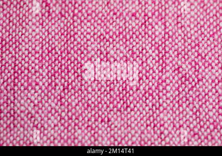 Closeup details of pink fabric cloth material texture. Pink natural linen texture. Stock Photo