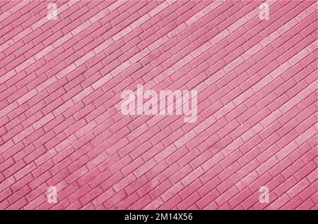 Multi colored earth, paving slabs, powder coated with dry colors at the Holi festival close up Image toned in Viva Magenta, color of the 2023 year Stock Photo