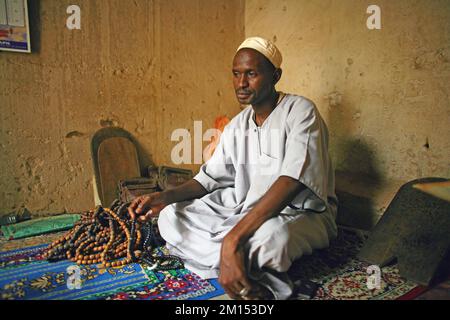 muslim man praying at home , bamako , mali , west africa Stock Photo