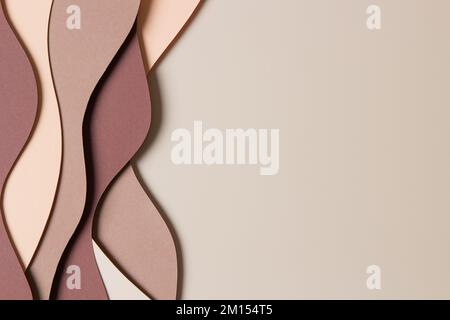 Abstract geometric fashion colored papers texture background. Yellow, red, blue and striped paper background. Top view, flat lay Stock Photo