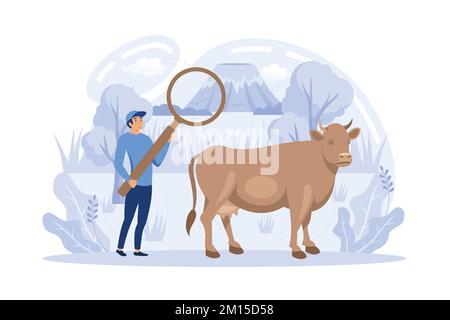 Free run chicken and eggs abstract concept vector illustration. Cage ...