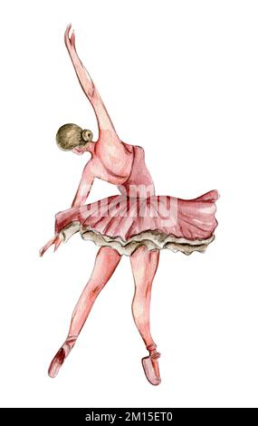 Hand Drawing Picture With Red Ballet Dancer - A Painting Of A Woman Dancing  by HEBSTREIT