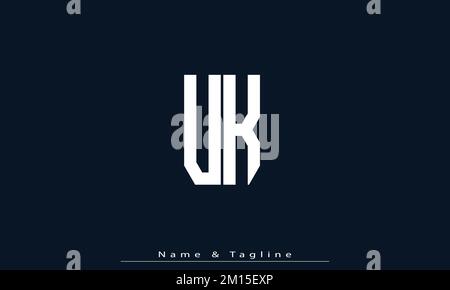 Alphabet letters Initials Monogram logo UK , KU Stock Vector