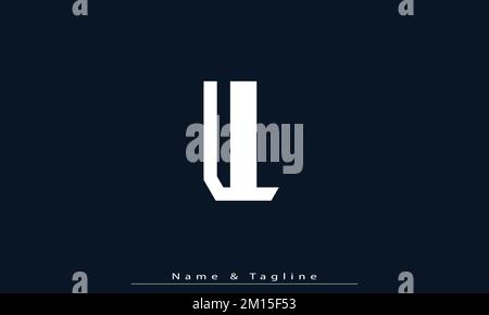 Alphabet letters Initials Monogram logo UL , LU Stock Vector