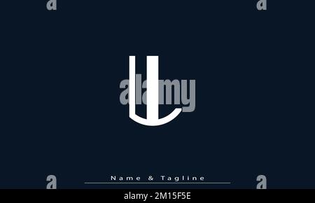 Alphabet letters Initials Monogram logo UL , LU Stock Vector