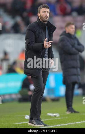 Middlesbrough, UK. 10th Dec, 2022. Michael Carrick manager of Middlesbrough during the Sky Bet Championship match Middlesbrough vs Luton Town at Riverside Stadium, Middlesbrough, United Kingdom, 10th December 2022 (Photo by James Heaton/News Images) in Middlesbrough, United Kingdom on 12/10/2022. (Photo by James Heaton/News Images/Sipa USA) Credit: Sipa USA/Alamy Live News Stock Photo