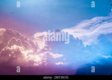 Sunset sky.orange colorful clouds in twilight time Stock Photo