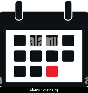 Calendar icon. Simple flat design. Vector art Stock Vector