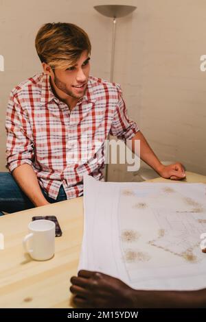 Architects and engineers working at the Office Stock Photo