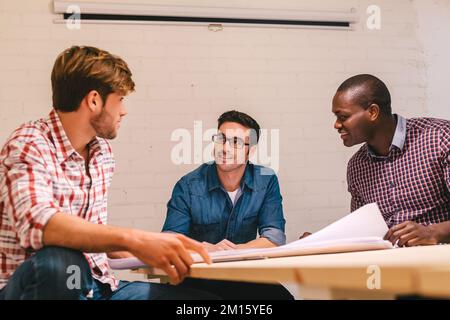 Architects and engineers working at the Creative Office Stock Photo
