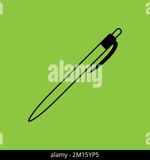 Ball Point Pen Icon isolated. Office Concept. - Vector . Vector illustration Stock Vector